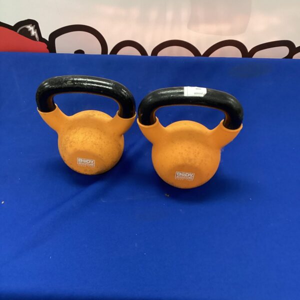Body Sculpture kettle weights set for home fitness.