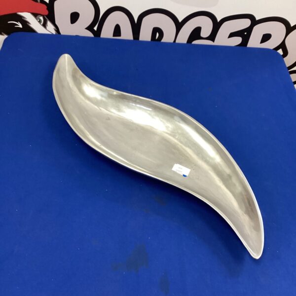 Sleek stainless steel fruit dish for serving fresh produce.