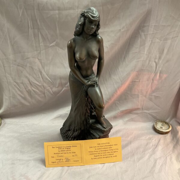 Limited edition bronze sculpture “Sandy” by John Letts, a collectible art piece.