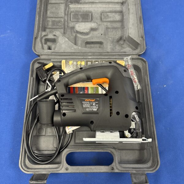 Used Challenge 710w electric jigsaw in open case.