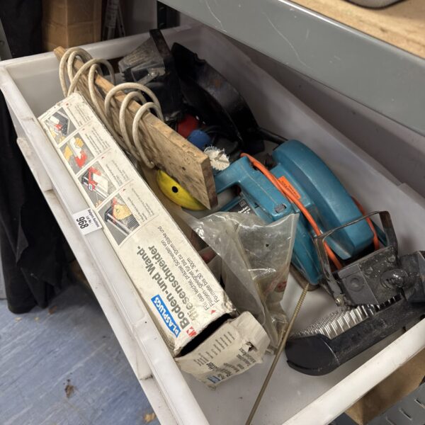 Mixed lot of tools and hardware from a shed clearance.