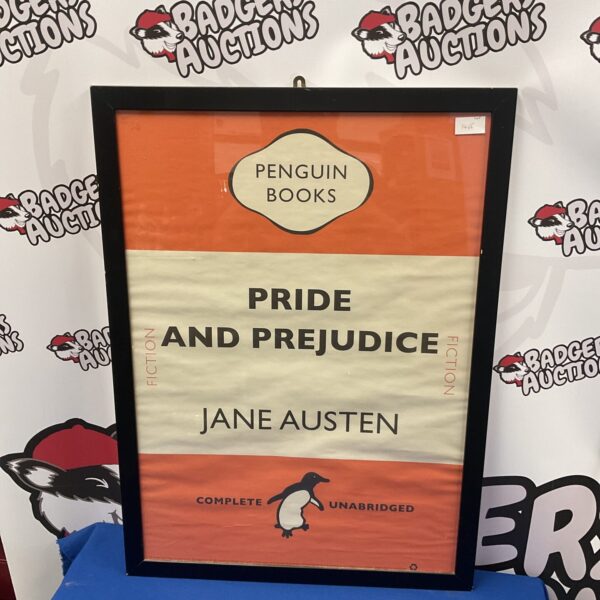 Vintage Penguin Books Pride & Prejudice print cover art.
