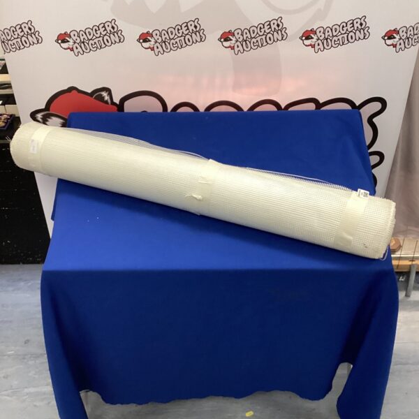 White roll of wall rendering mesh for construction projects.