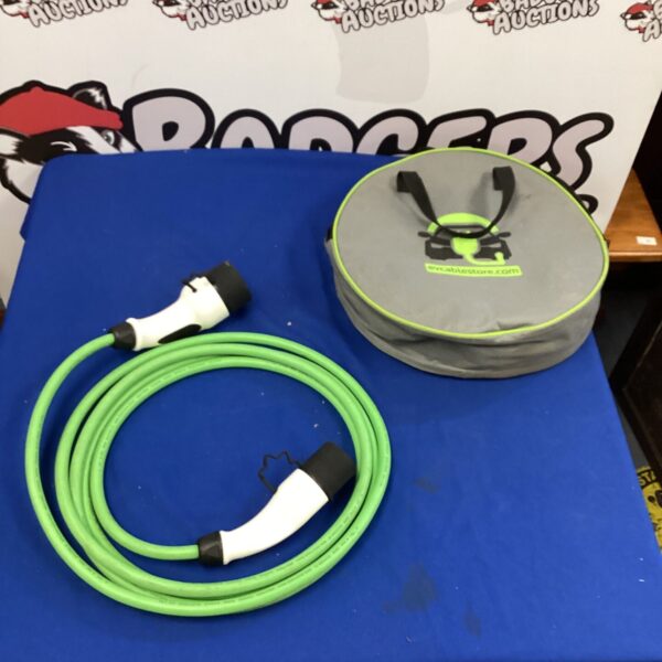 Green Evcablestore car charging cable for electric vehicles.