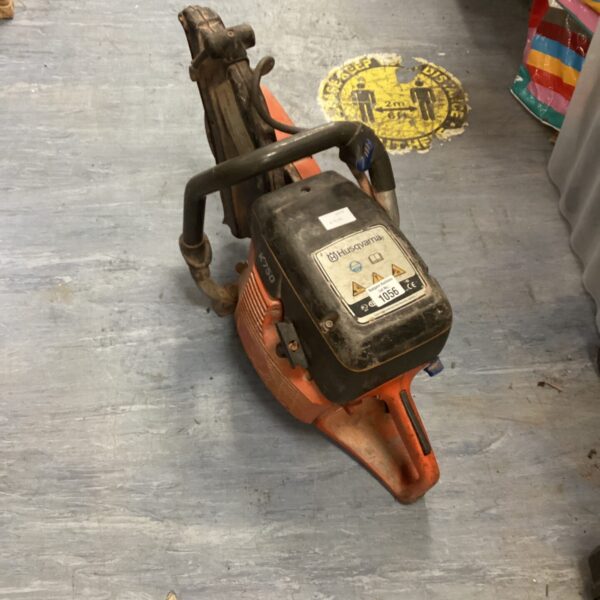 Used Husqvarna angle grinder in grey, ideal for workshop use.