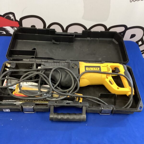 DeWalt reciprocating saw in its original carrying case.