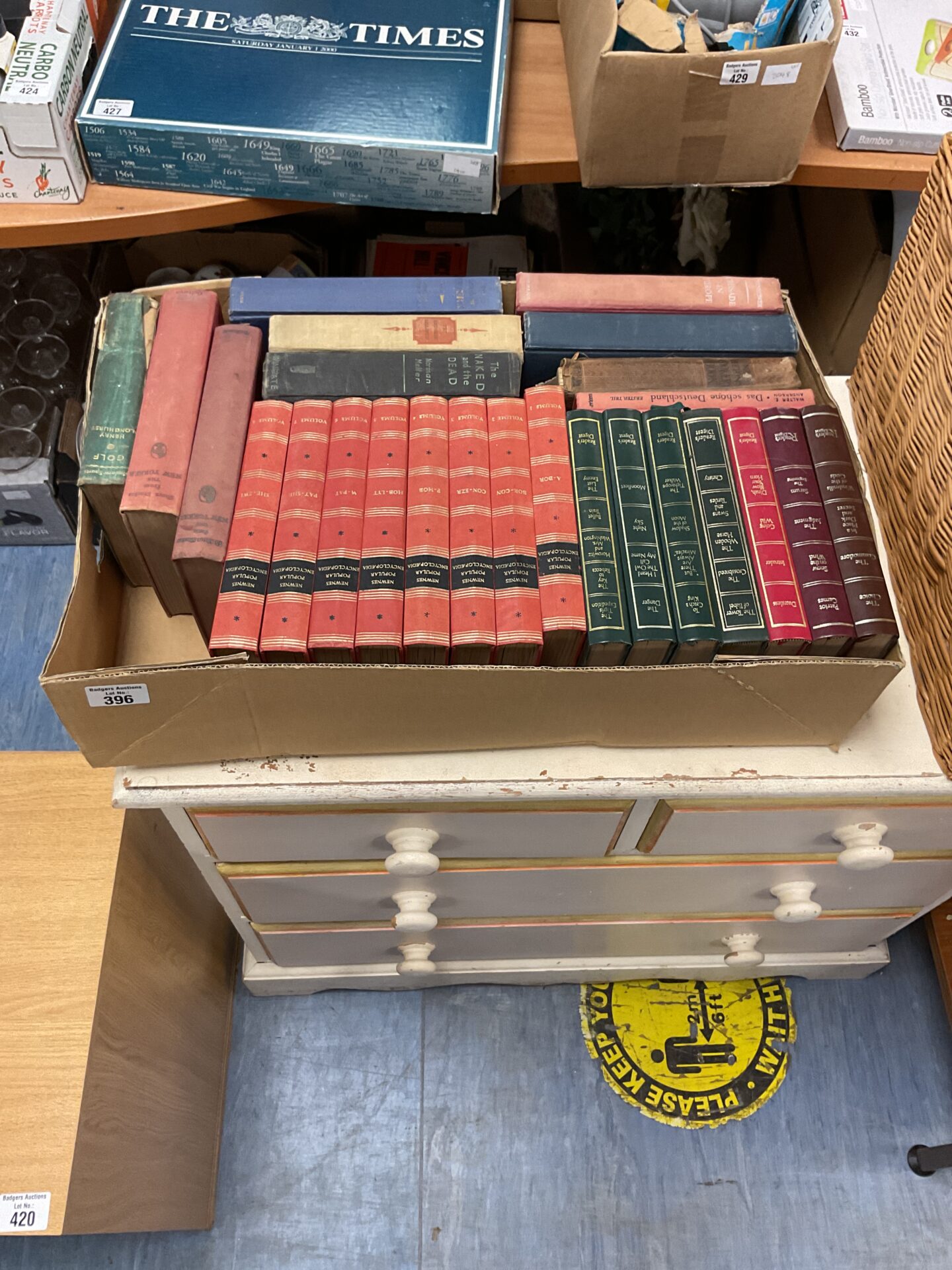 396 Box of mixed vintage books