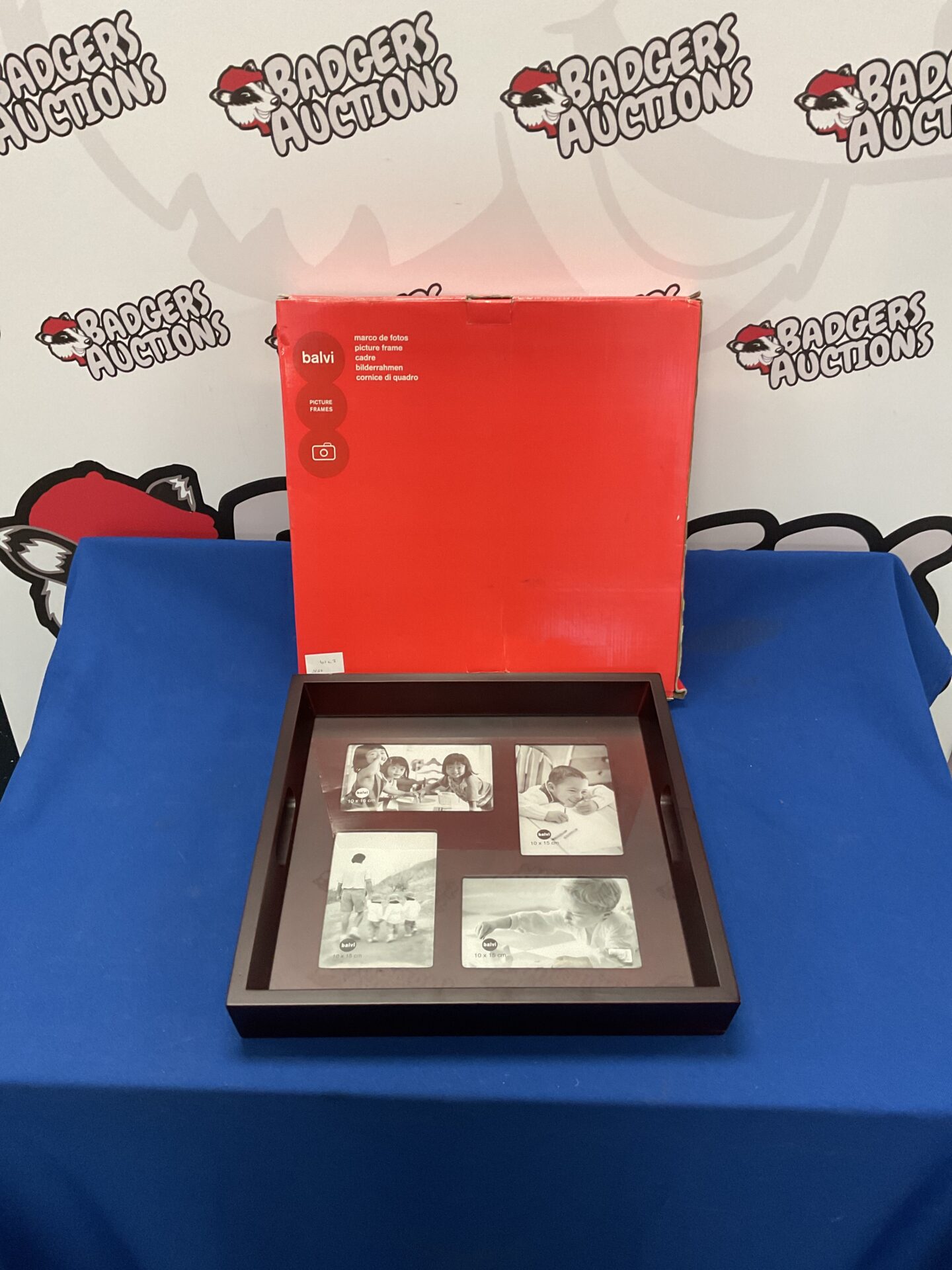 414 Balva wooden photo frame serving tray