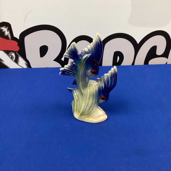Vintage Jema Dutch porcelain fish ornament with detailed glaze.