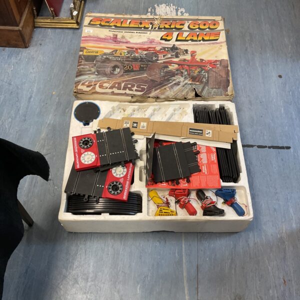 Vintage Scalextric 600 racing track in original box.