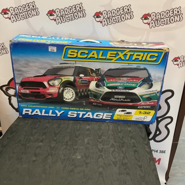Scalextric Rally Stage Set boxed Ford Fiesta WRC rally car.
