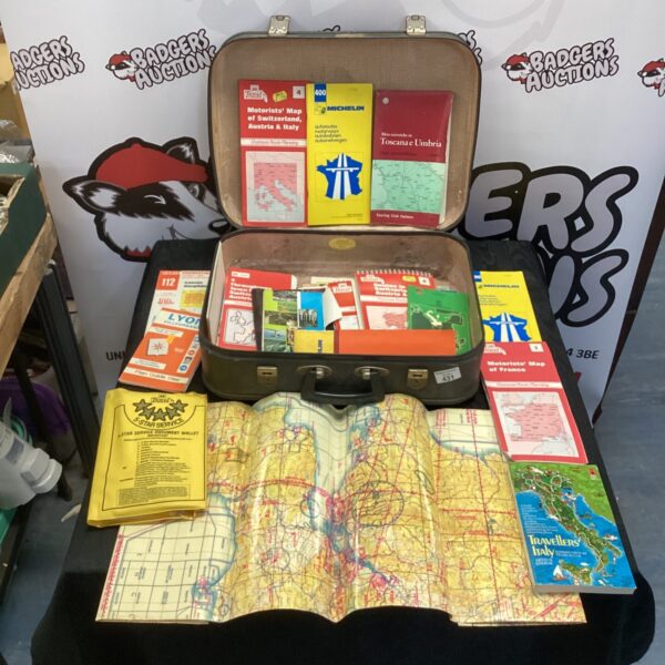Suitcase full of ordnance survey maps