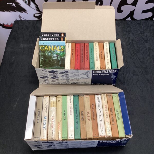 Vintage Observer books collection, nature guides, collectible books.