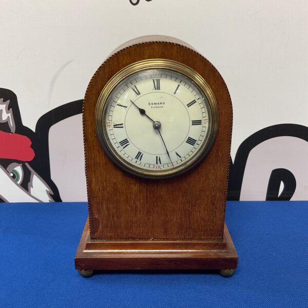 Vintage Edward Glasgow mantle clock with French movement.