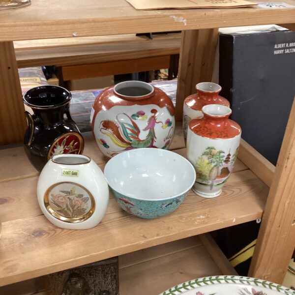 Selection of China and Porcelain vases and bowls