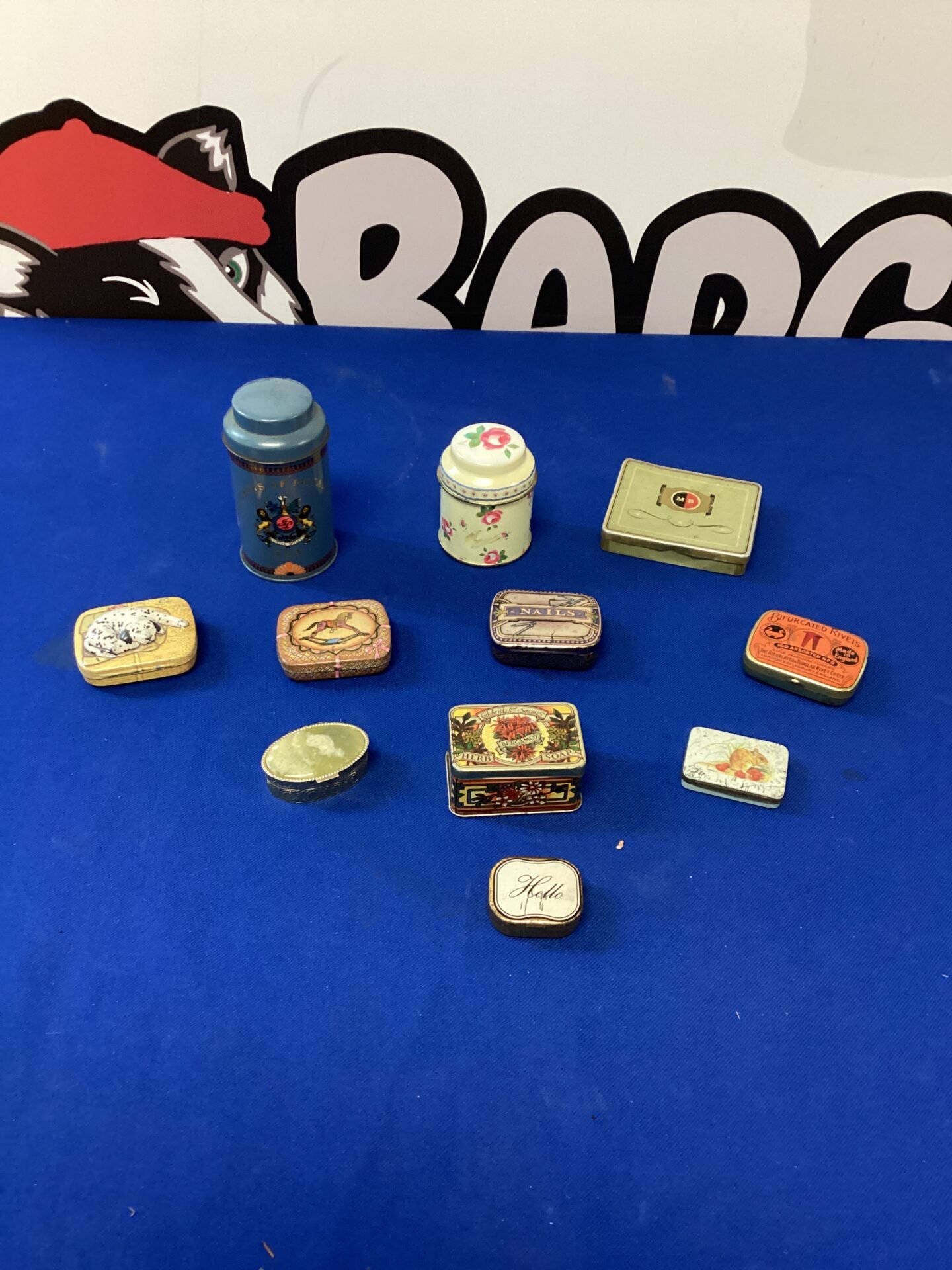 238 Selection of miniature vintage tins