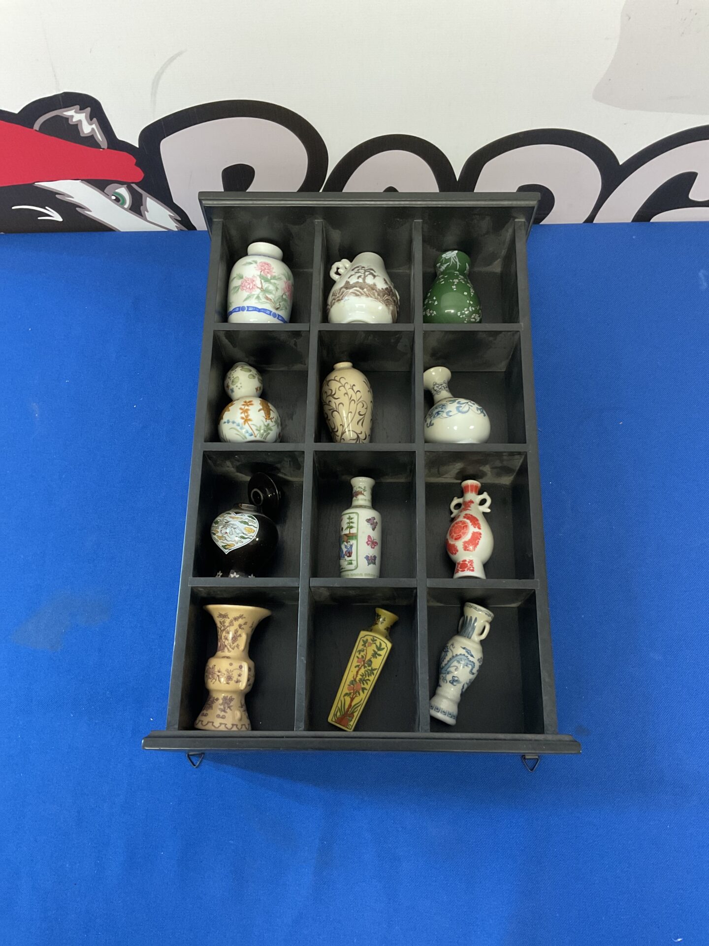 057 Collection of miniature Japanese porcelain vases
