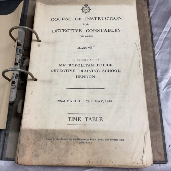 Vintage 1948 Detective Constable training manual cover.