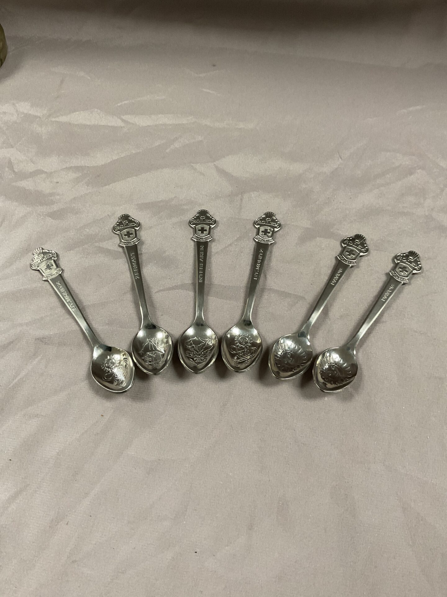 850 Six Swiss Rolex teaspoons