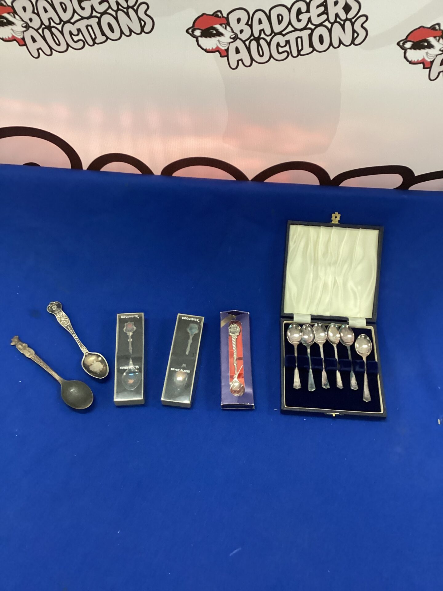 243 Selection of silverplate tea spoons