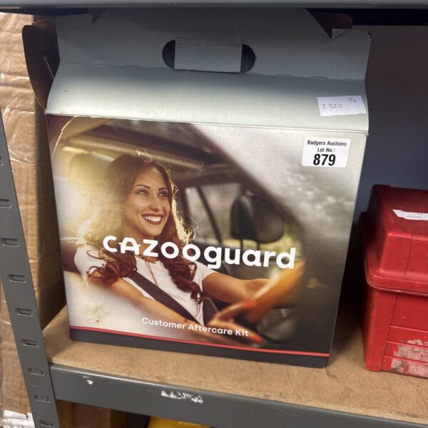 Cazooguard car care kit in original packaging, front view.