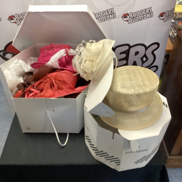 Ladies’ fascinator hats collection, including John Lewis styles.