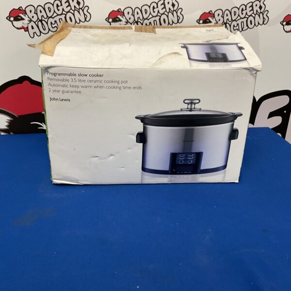 John Lewis programmable slow cooker with digital display.