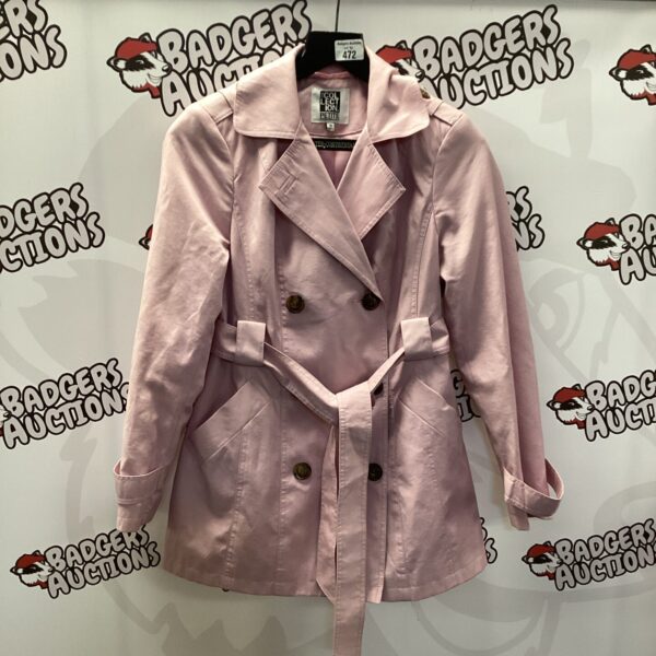 Debenhams pink jacket, front view, petite size.