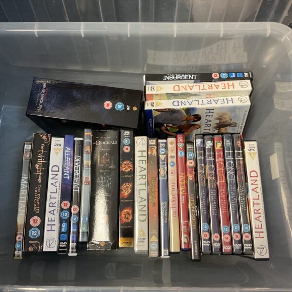 Mixed lot of DVDs including a Vampire Diaries box set for collectors.