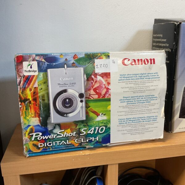 Vintage Canon Powershot S410 digital camera for collectors.