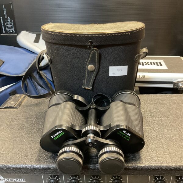 Vintage Prinzlux 10x50 binoculars in a used condition.