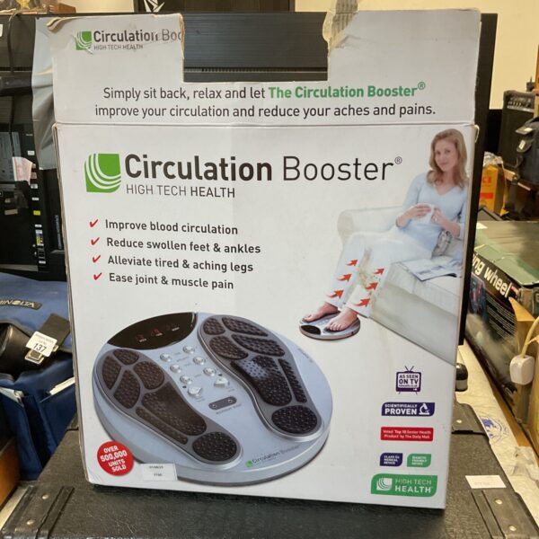 Vintage circulation booster device for foot and leg massage.