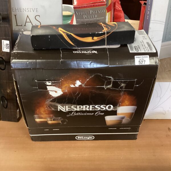 Used Delonghi Nespresso Lattissima One coffee machine for sale.