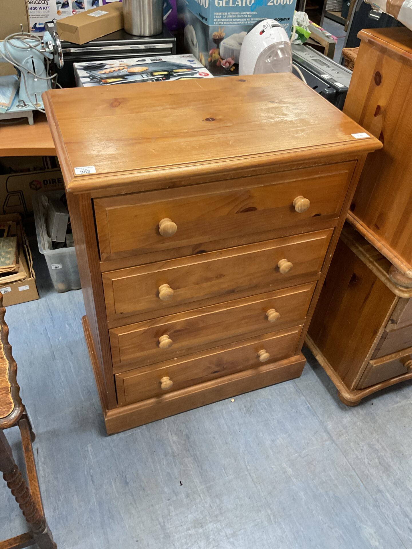 353 Pine dour draw chest of draws