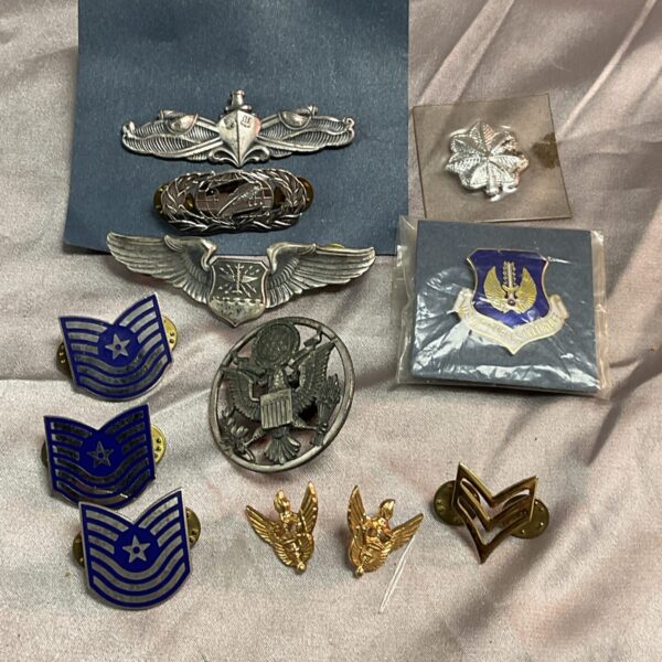 Vintage USAF badges and insignia lot for collectors.