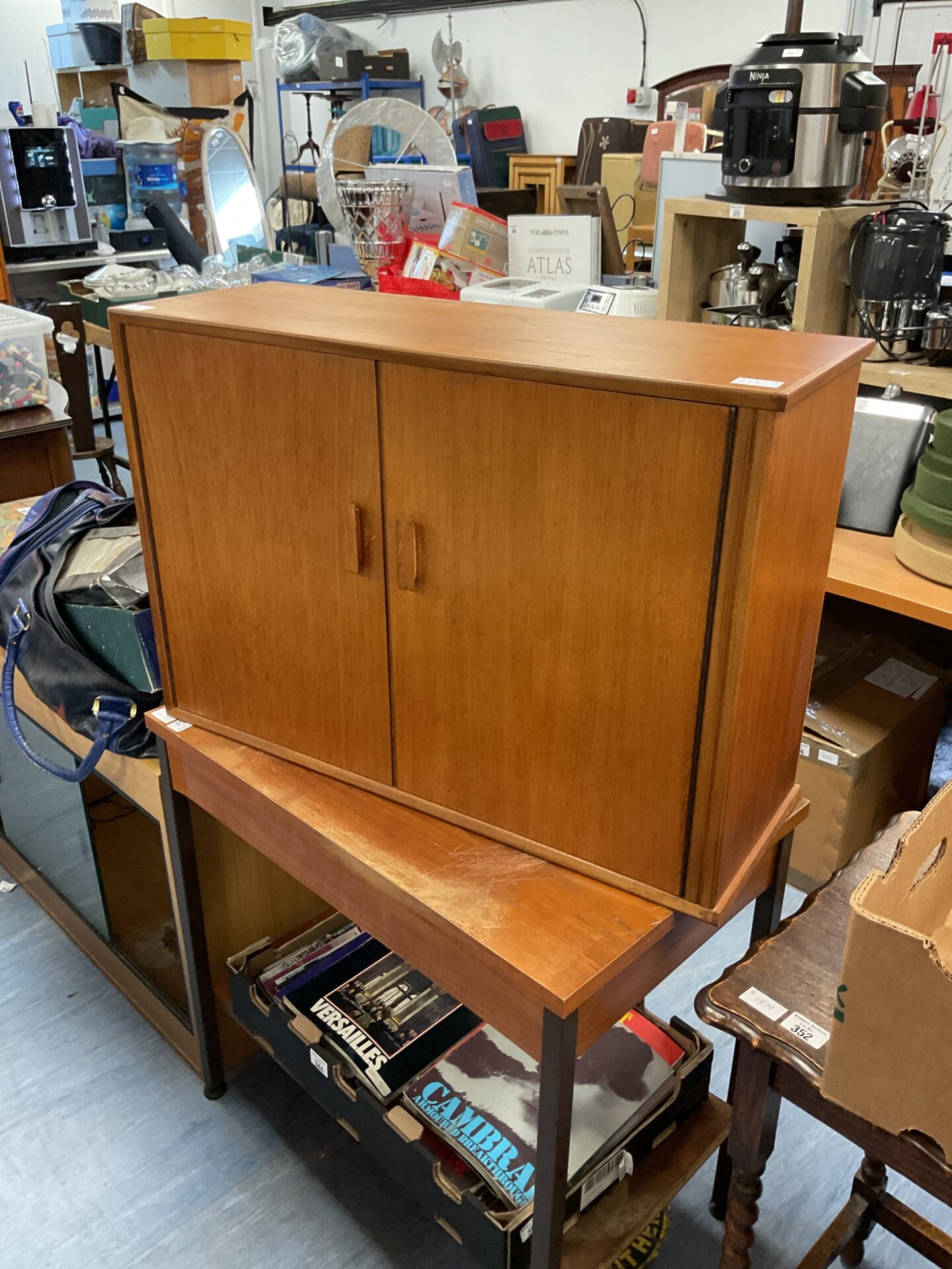 350 Minty mid century teak two door cupboard