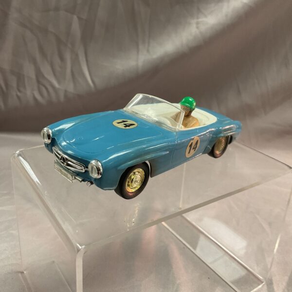 Vintage Scalextric Mercedes race car with number 14.
