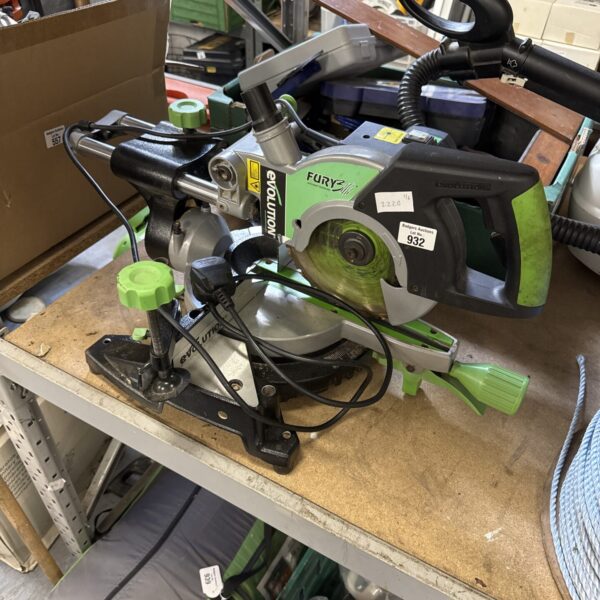 Evolution Fury 3 chop saw for metal cutting, offered for spares or repair.