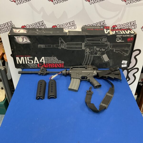 Boxed Classic Army M15A4 airsoft electric gun for repair.