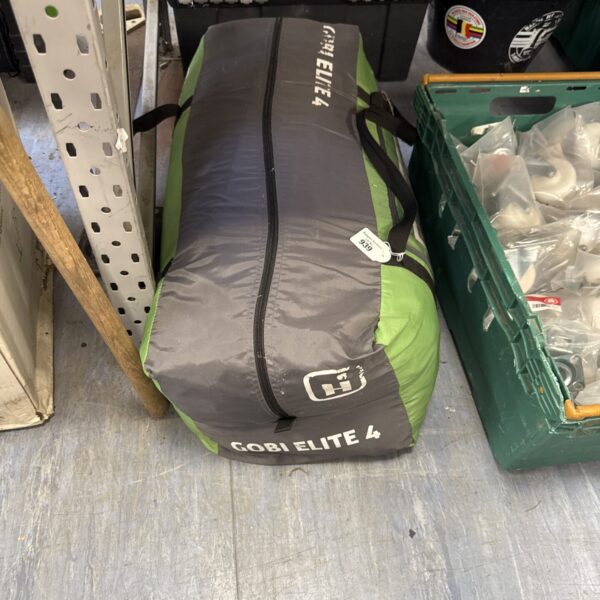 Higear Gobi Elite 4 tent rolled up and ready for camping.