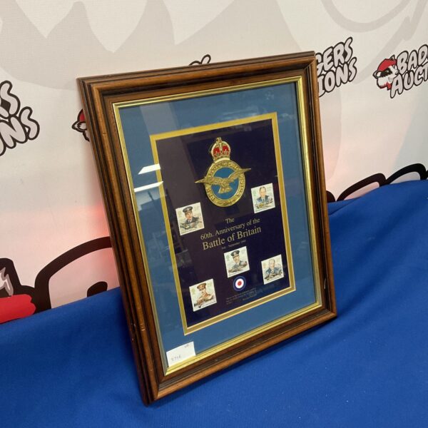 Framed Battle of Britain stamp set commemorating the 60th anniversary.