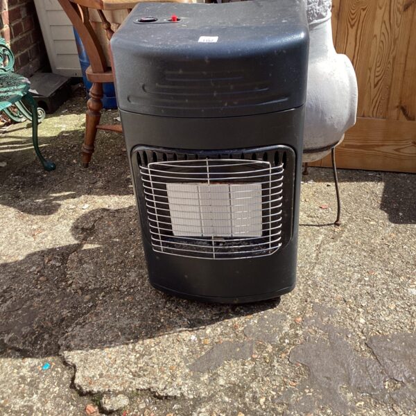 Vintage Calor Gas portable heater for outdoor use.