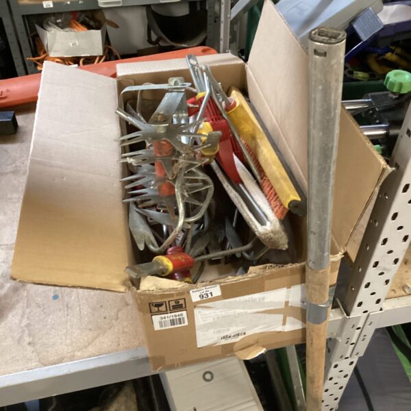 Vintage Wolfe tools multi hoe set with attachments for gardening.