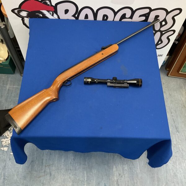 Vintage BSA Airsporter .22 rifle with Nikko Stirling scope.