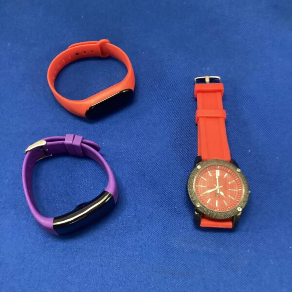 Fitness tracker and Burberry style watch bundle for activity and style.