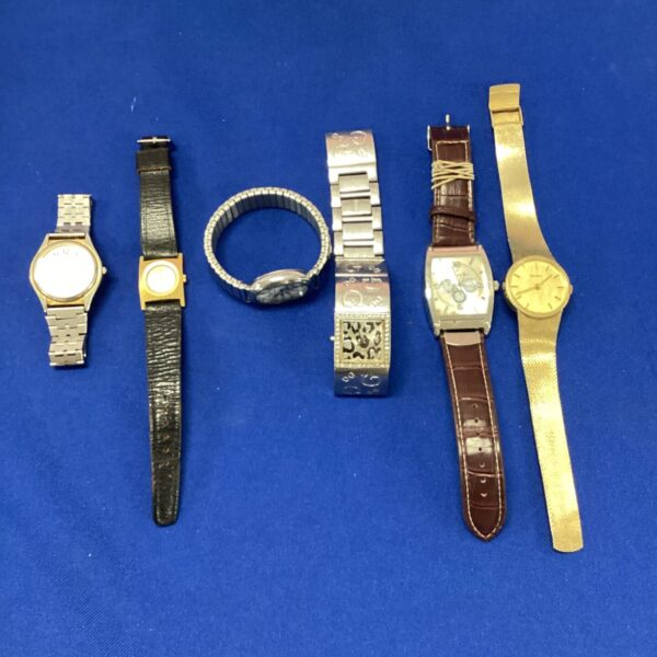 Assorted wrist watches lot with varied styles and straps.