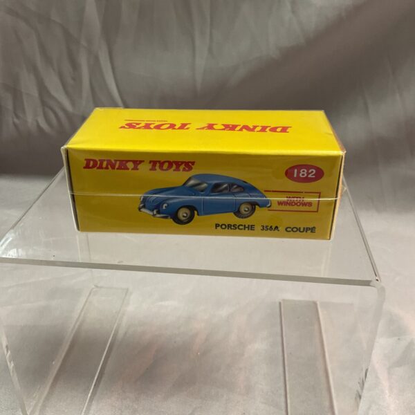 Vintage Dinky Porsche 356a in original box, collectible diecast toy car.