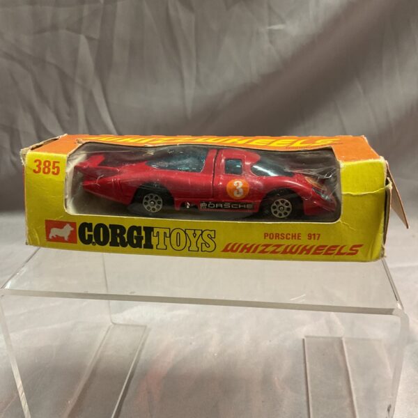 Vintage Corgi Whizzwheels Porsche 917 in original box.
