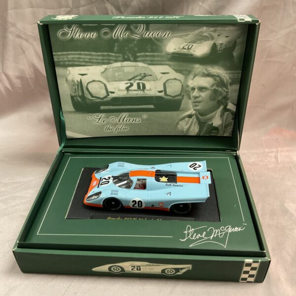 Fly Porsche 917K Steve McQueen Collection slot car in box.