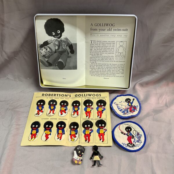 Vintage Robertson’s Golly badges and stickers, a collectable lot.